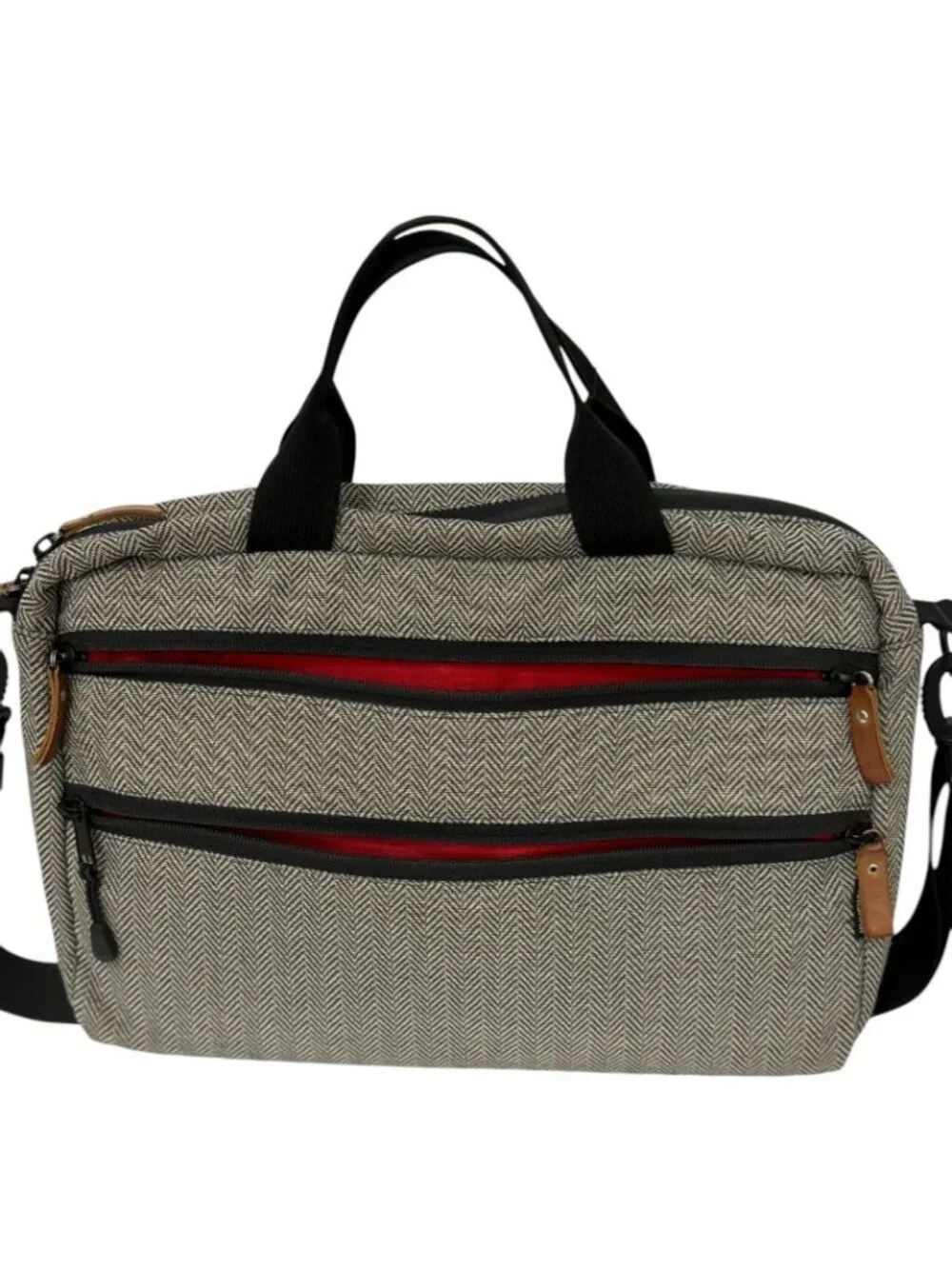 Rickshaw Laptop Messenger Bag Briefcase Houndstooth Removeable Inserts 15.5 x 10